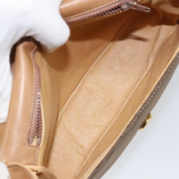 GUCCI Micro GG Canvas Shoulder Bag Brown Gold Auth BA6220 - Picture 10 of 16